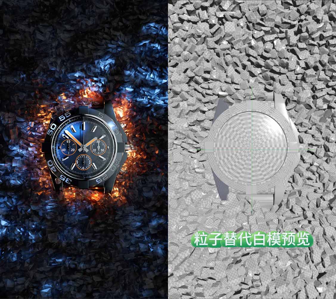 图片[1]-Houdini结合vellum粒子与volume体积场以及C4D阿诺德灯光分层渲染的特效工程