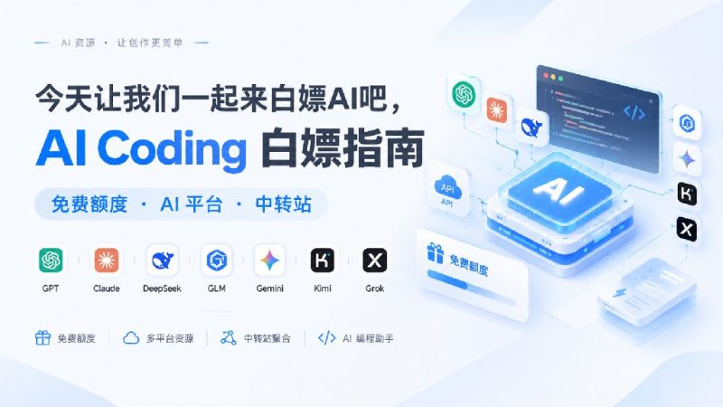 让我们一起来白嫖优质的AI大模型吧,AI Coding 白嫖指南-聆曦博客